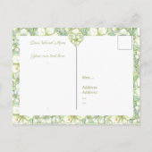 Hibiscus & kant WIT Feestdagenkaart (Achterkant)