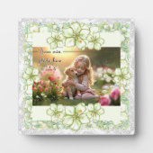 Hibiscus & kant WIT Fotoplaat (Voorkant)