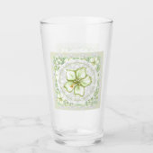 Hibiscus & kant WIT Glas (Voorkant)