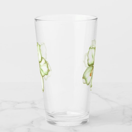 Hibiscus & kant WIT Glas (Links)