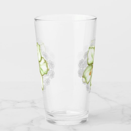 Hibiscus & kant WIT Glas (Links)