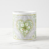 Hibiscus & kant WIT Grote Koffiekop (Voorkant)