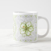 Hibiscus & kant WIT Grote Koffiekop (Rechts)