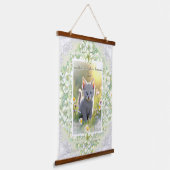 Hibiscus & kant WIT Hangend Wandkleed (Gebogen)