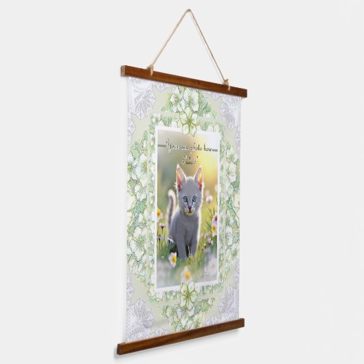 Hibiscus & kant WIT Hangend Wandkleed (Gebogen)