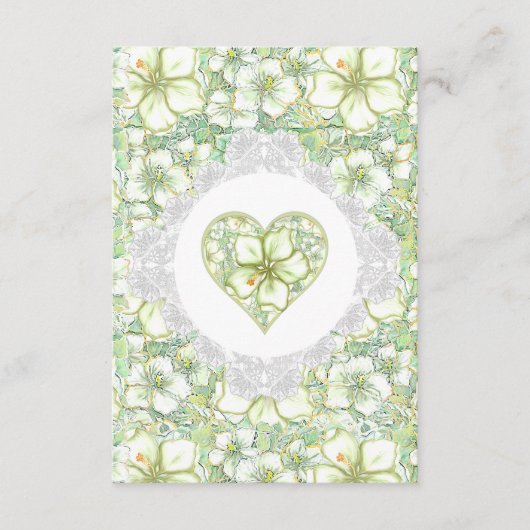 Hibiscus & kant WIT Informatiekaartje (Voorkant)