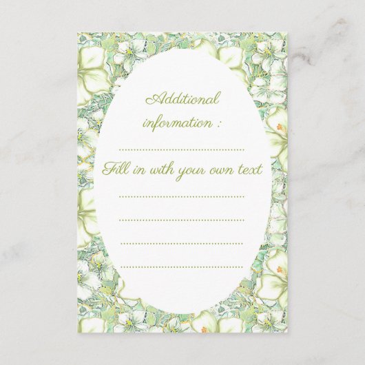 Hibiscus & kant WIT Informatiekaartje (Achterkant)