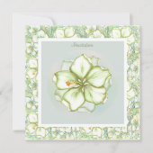 Hibiscus & kant WIT Kaart (Voorkant)