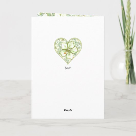 Hibiscus & kant WIT Kaart (Achterkant)