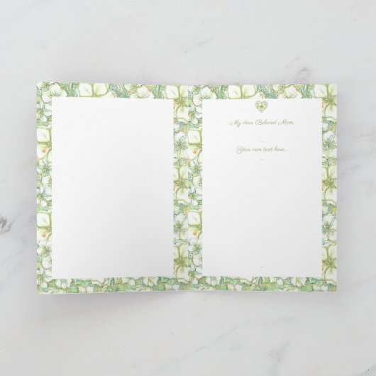 Hibiscus & kant WIT Kaart (Binnen)