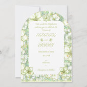 Hibiscus & kant WIT Kaart (Achterkant)