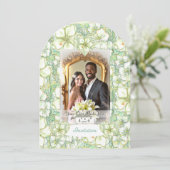 Hibiscus & kant WIT Kaart (Staand voorkant)