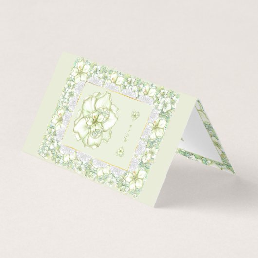 Hibiscus & kant WIT Kaart (Voorkant)