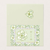 Hibiscus & kant WIT Kaart (Buitenkant ongevouwen)