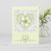 Hibiscus & kant WIT Kaart (Staand voorkant)