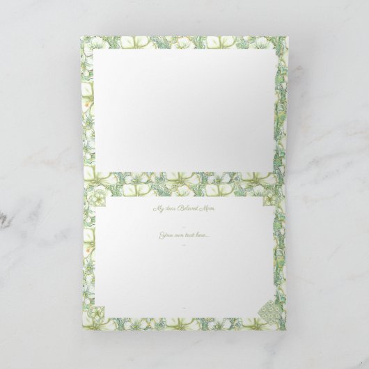 Hibiscus & kant WIT Kaart (Binnen)