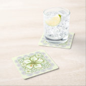 Hibiscus & kant WIT Kartonnen Onderzetters (Insitu)