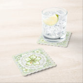 Hibiscus & kant WIT Kartonnen Onderzetters (Insitu)