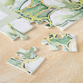 Hibiscus & kant WIT Legpuzzel (Zijkant)