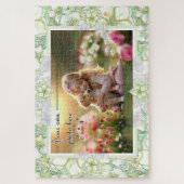 Hibiscus & kant WIT Legpuzzel (Verticaal)