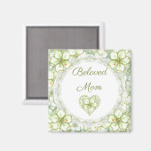 Hibiscus & kant WIT Magneet (Voorkant / Achterkant)