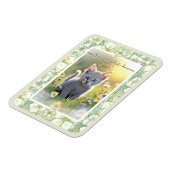 Hibiscus & kant WIT Magneet (Linkerzijde)