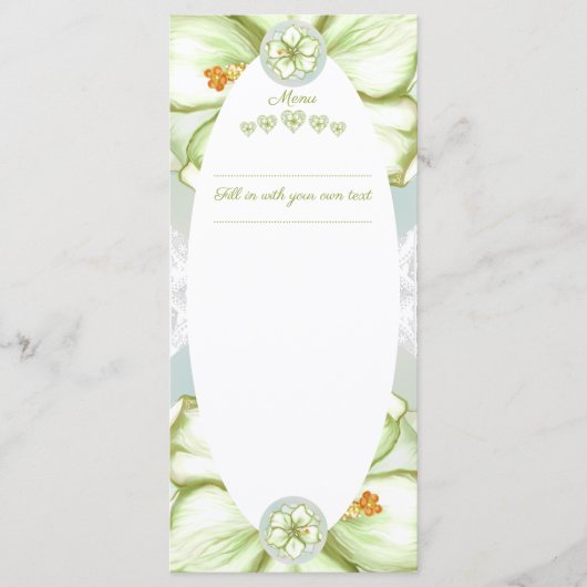 Hibiscus & kant WIT Menu (Voorkant)