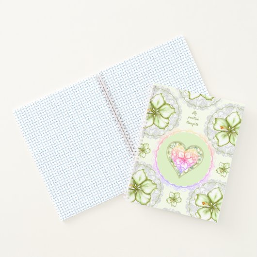 Hibiscus & kant WIT Notitieboek (Binnen)