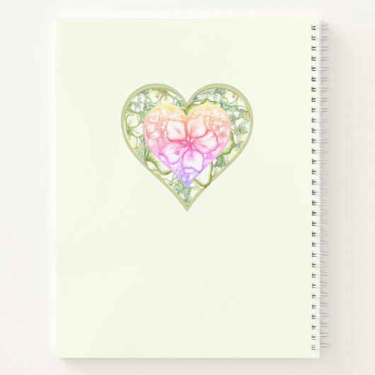 Hibiscus & kant WIT Notitieboek (Achterkant)