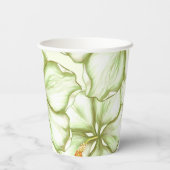 Hibiscus & kant WIT Papieren Bekers (Achterkant)