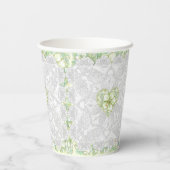 Hibiscus & kant WIT Papieren Bekers (Achterkant)