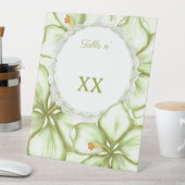 Hibiscus & kant WIT Reclamebord Met Voetstuk (Insitu)