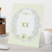 Hibiscus & kant WIT Reclamebord Met Voetstuk (Insitu)