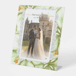 Hibiscus & kant WIT Reclamebord Met Voetstuk