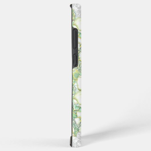 Hibiscus & kant WIT Samsung Galaxy Hoesje (Rechterkant)