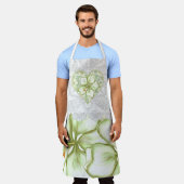 Hibiscus & kant WIT Schort (Gedragen)