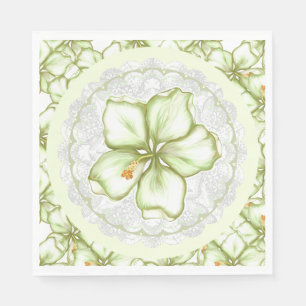Hibiscus & kant WIT Servet