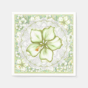 Hibiscus & kant WIT Servet