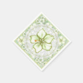 Hibiscus & kant WIT Servet (Hoek)