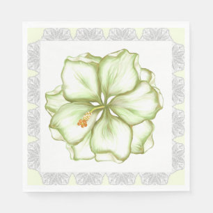 Hibiscus & kant WIT Servet