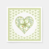 Hibiscus & kant WIT Servet (Voorkant)