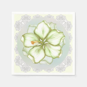 Hibiscus & kant WIT Servet