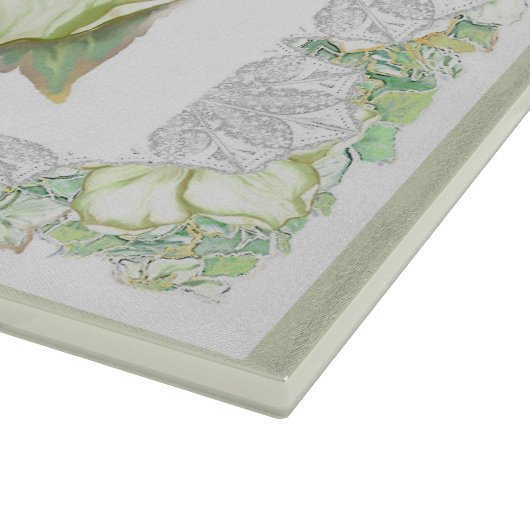 Hibiscus & kant WIT Snijplank (Hoek)