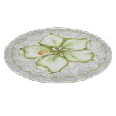 Hibiscus & kant WIT Snijplank (Hoek)