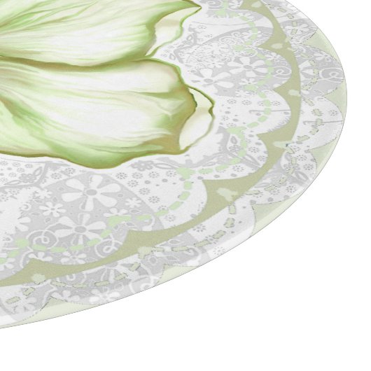 Hibiscus & kant WIT Snijplank (Hoek)