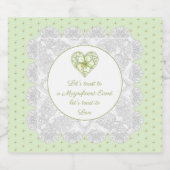 Hibiscus & kant WIT Sparkling Wijnetiket (Enkel label)