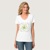 Hibiscus & kant WIT T-shirt (Voorkant volledig)