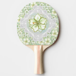 Hibiscus & kant WIT Tafeltennisbatje