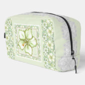 Hibiscus & kant WIT Toilettasje (Rechterhoek)