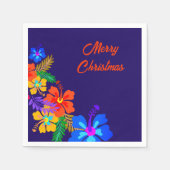 Hibiscus Kerst Luau Feest Servetten (Voorkant)